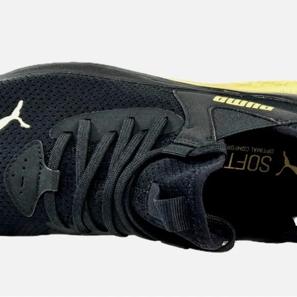 Puma Women’s Cell Vibe Black and Gold Athletic Shoes - Picture 6 of 7